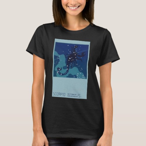 Scorpio Constellation Vintage Zodiac Astrology T_Shirt