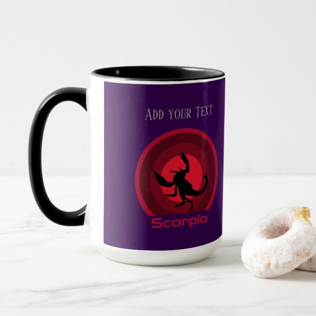 Scorpio Customizable Mug (With Donut)