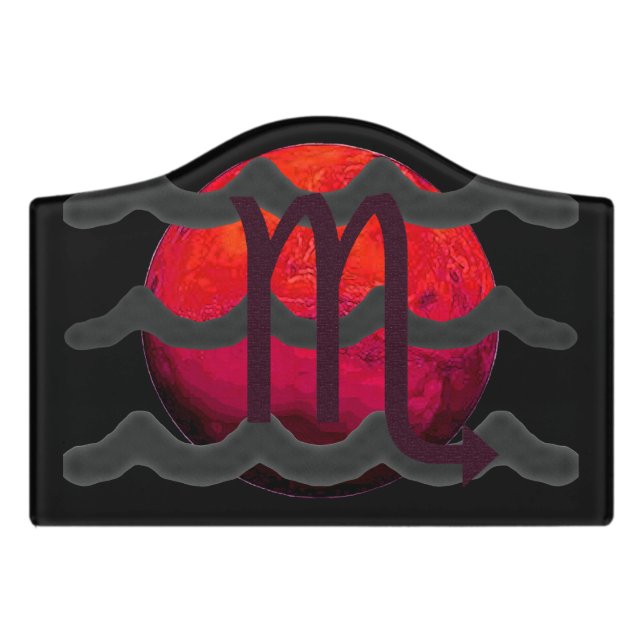 Scorpio  door sign (Small Crest Front)