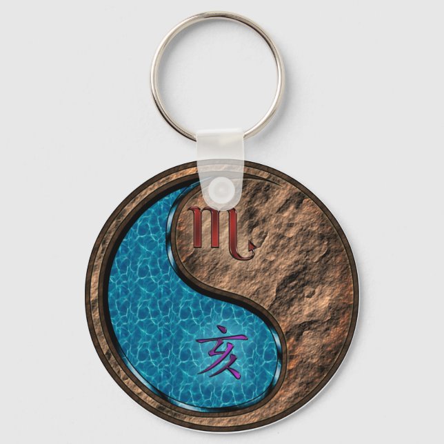 Scorpio & Earth Boar Keychain (Front)