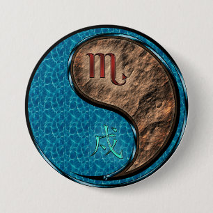 Scorpio & Earth Dog Button