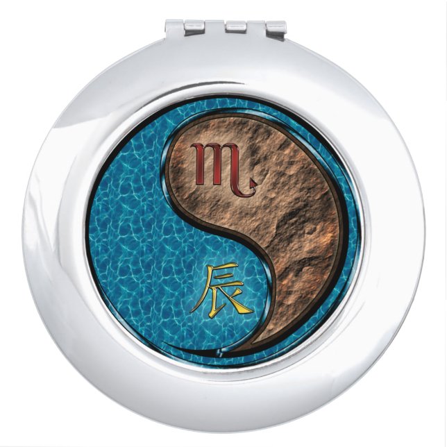 Scorpio & Earth Dragon Compact Mirror (Front)
