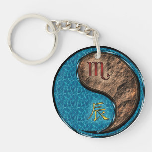 Scorpio & Earth Dragon Keychain