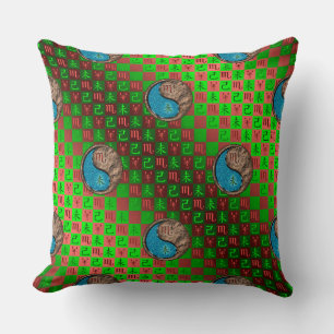 Scorpio & Earth Goat Throw Pillow