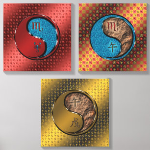 Scorpio & Earth Horse Canvas Photo Tile