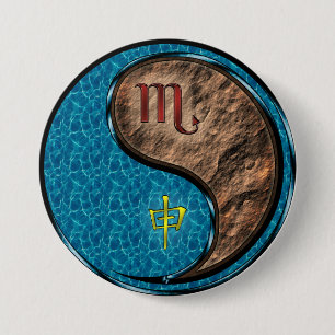 Scorpio & Earth Monkey Button