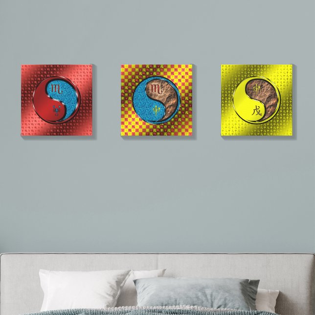 Scorpio & Earth Monkey Canvas Photo Tile (Bedroom)
