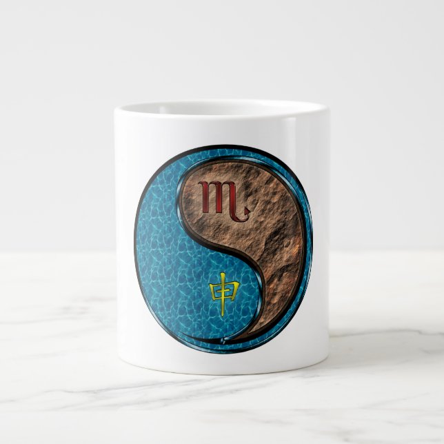 Scorpio & Earth Monkey Giant Coffee Mug (Front)