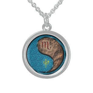 Scorpio & Earth Monkey Sterling Silver Necklace