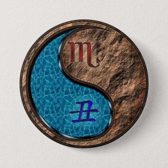 Scorpio & Earth Ox Button (Front)