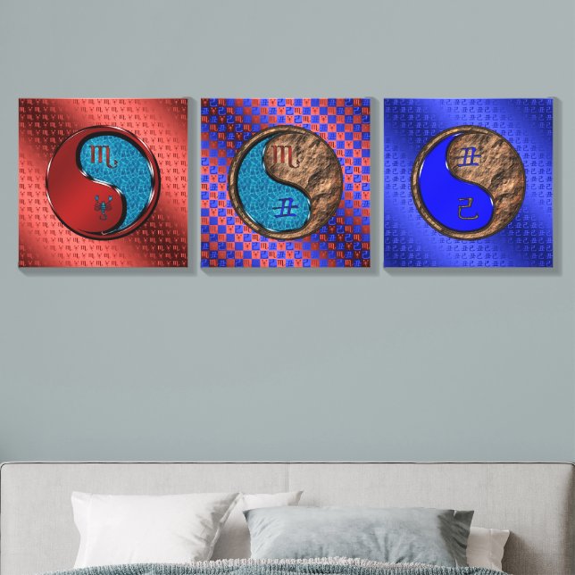 Scorpio & Earth Ox Canvas Photo Tile (Bedroom)