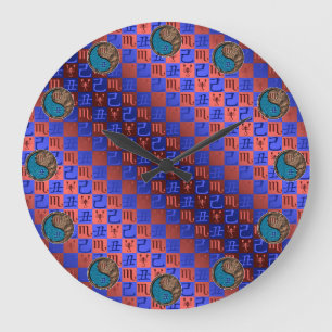 Scorpio & Earth Ox Large Clock