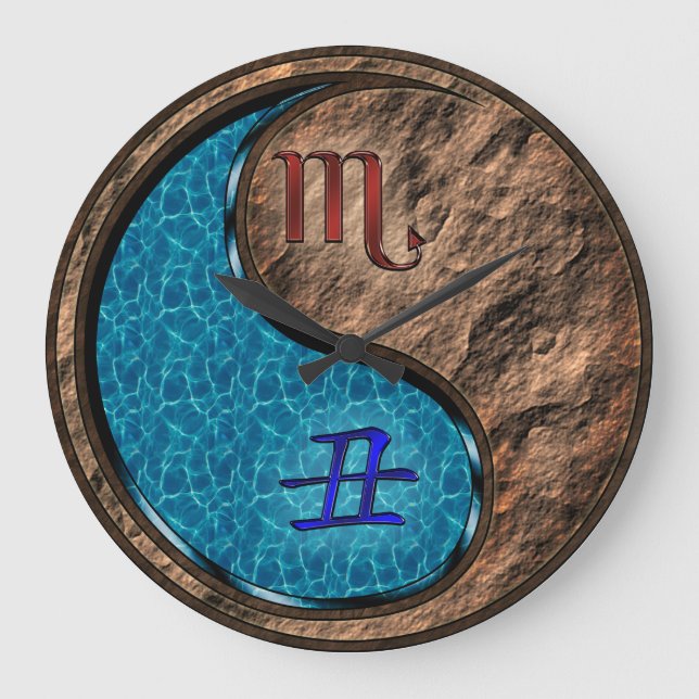 Scorpio & Earth Ox Large Clock (Front)