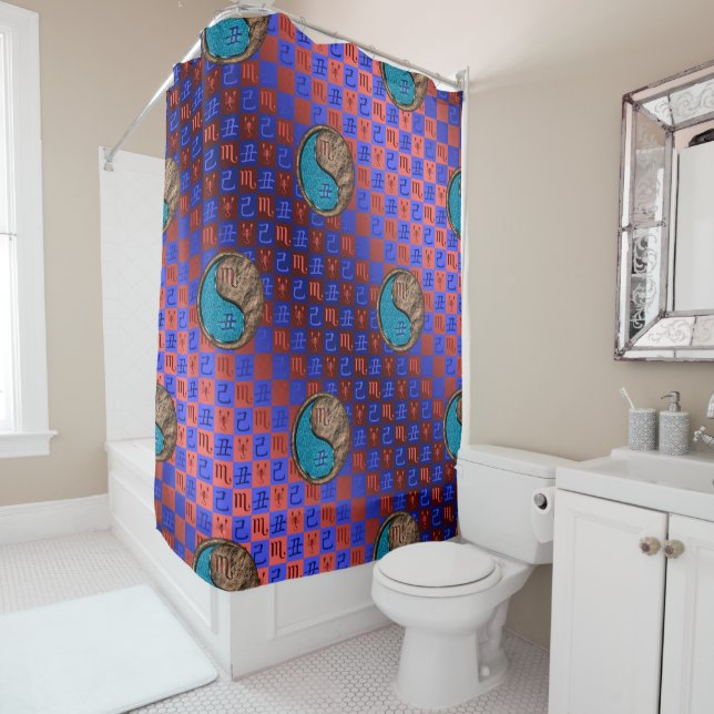 Scorpio & Earth Ox Shower Curtain (In Situ)