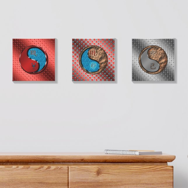 Scorpio & Earth Rabbit Canvas Photo Tile (Dresser)