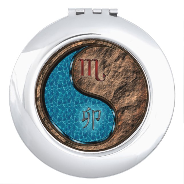 Scorpio & Earth Rabbit Compact Mirror (Front)