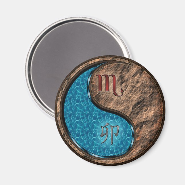 Scorpio & Earth Rabbit Magnet (Front/Back)