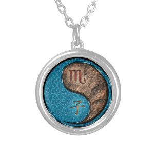 Scorpio & Earth Rat Silver Plated Necklace