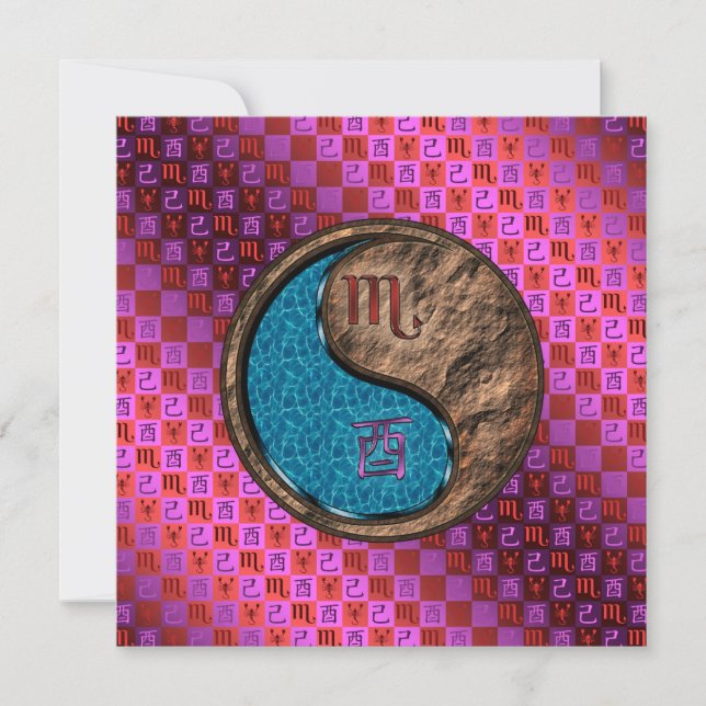 Scorpio & Earth Rooster Card (Front)