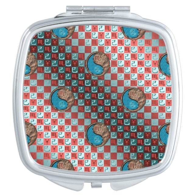 Scorpio & Earth Snake Compact Mirror (Front)