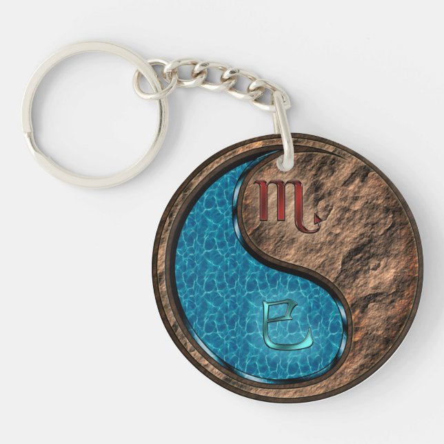 Scorpio & Earth Snake Keychain (Front)