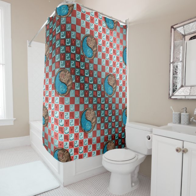 Scorpio & Earth Snake Shower Curtain (In Situ)