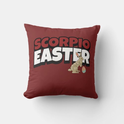 Scorpio Easter Throw Pillow