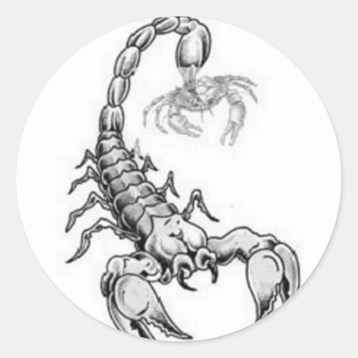 Scorpio Fighting Against Cancer Round Sticker