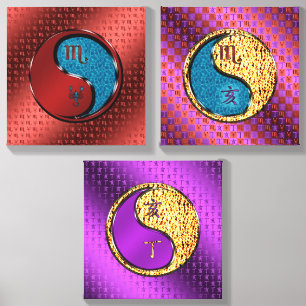 Scorpio & Fire Boar Canvas Photo Tile