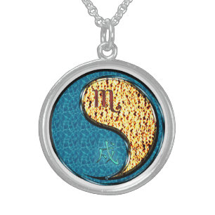 Scorpio & Fire Dog Sterling Silver Necklace
