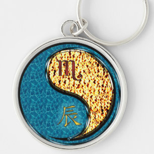 Scorpio & Fire Dragon Keychain