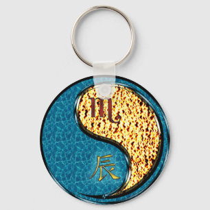Scorpio & Fire Dragon Keychain