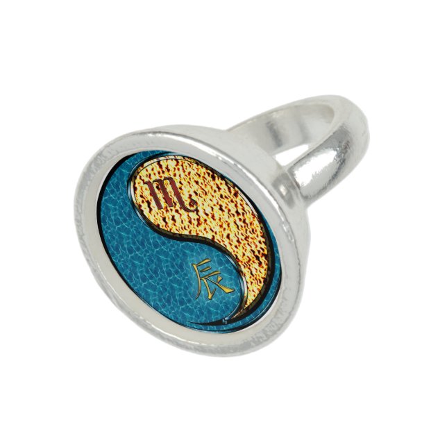 Scorpio & Fire Dragon Ring (Top)