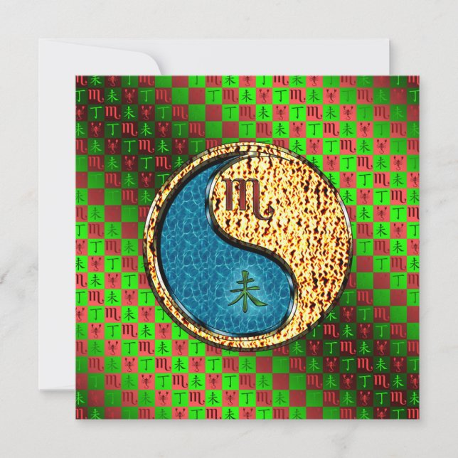 Scorpio & Fire Goat Card (Front)