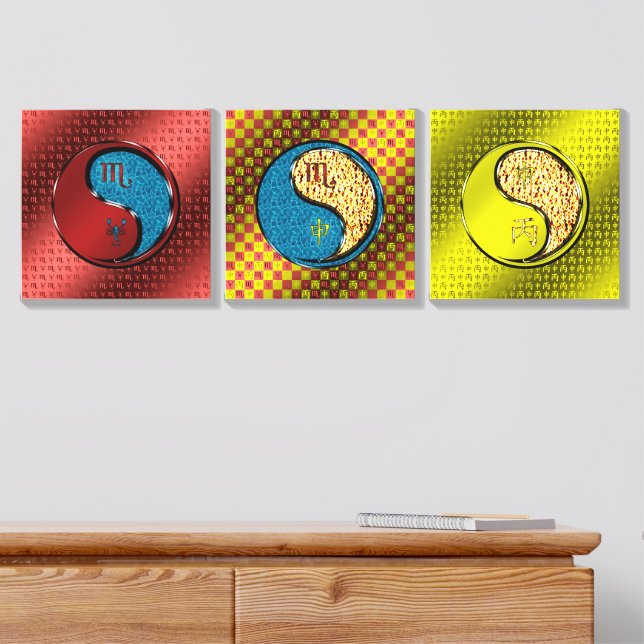 Scorpio & Fire Monkey Canvas Photo Tile (Dresser)
