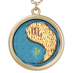 Scorpio & Fire Monkey Gold Plated Necklace