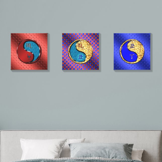 Scorpio & Fire Ox Canvas Photo Tile (Bedroom)