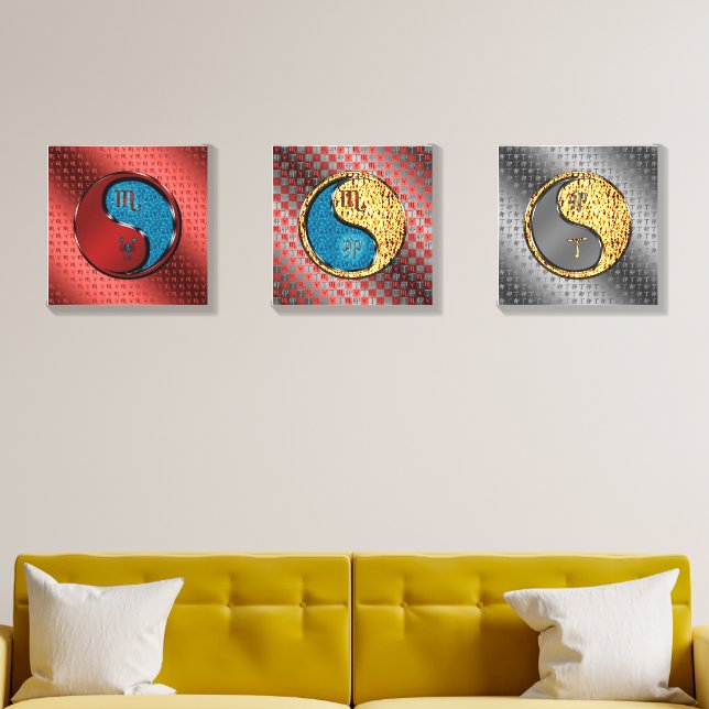 Scorpio & Fire Rabbit Canvas Photo Tile (Living Room)