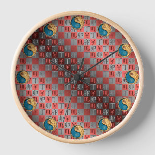 Scorpio & Fire Rabbit Clock