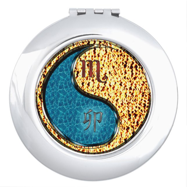 Scorpio & Fire Rabbit Compact Mirror (Front)