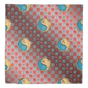 Scorpio & Fire Rabbit Duvet Cover