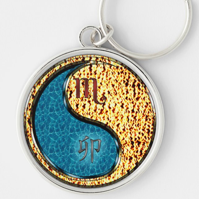 Scorpio & Fire Rabbit Keychain (Front)