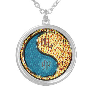 Scorpio & Fire Rabbit Silver Plated Necklace