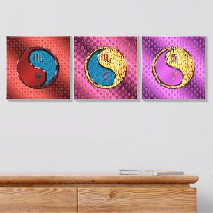 Scorpio & Fire Rooster Canvas Photo Tile