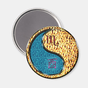Scorpio & Fire Rooster Magnet