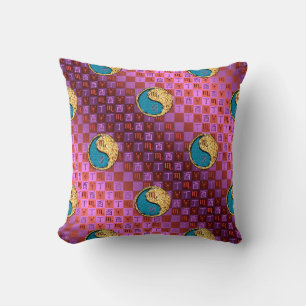 Scorpio & Fire Rooster Throw Pillow