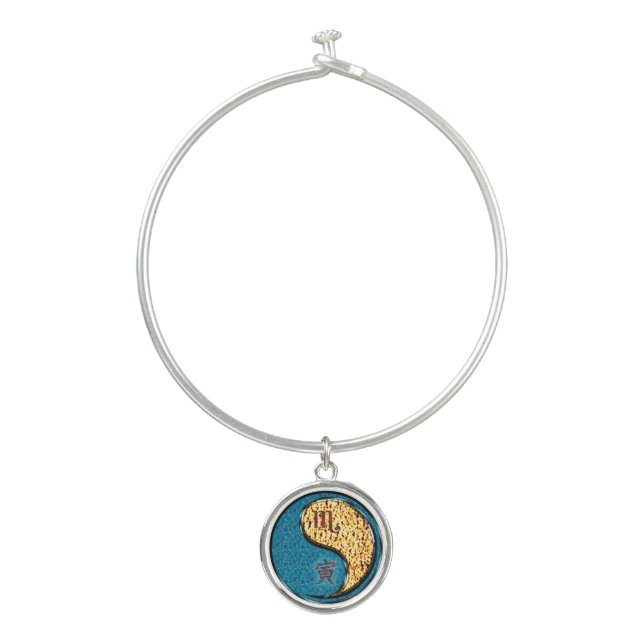 Scorpio & Fire Tiger Bangle Bracelet (Front)