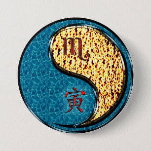 Scorpio & Fire Tiger Button