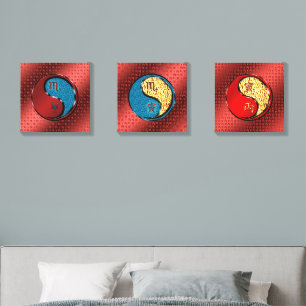 Scorpio & Fire Tiger Canvas Photo Tile