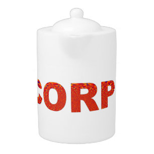 Scorpio - Firey Orange Yellow Blue Teapot